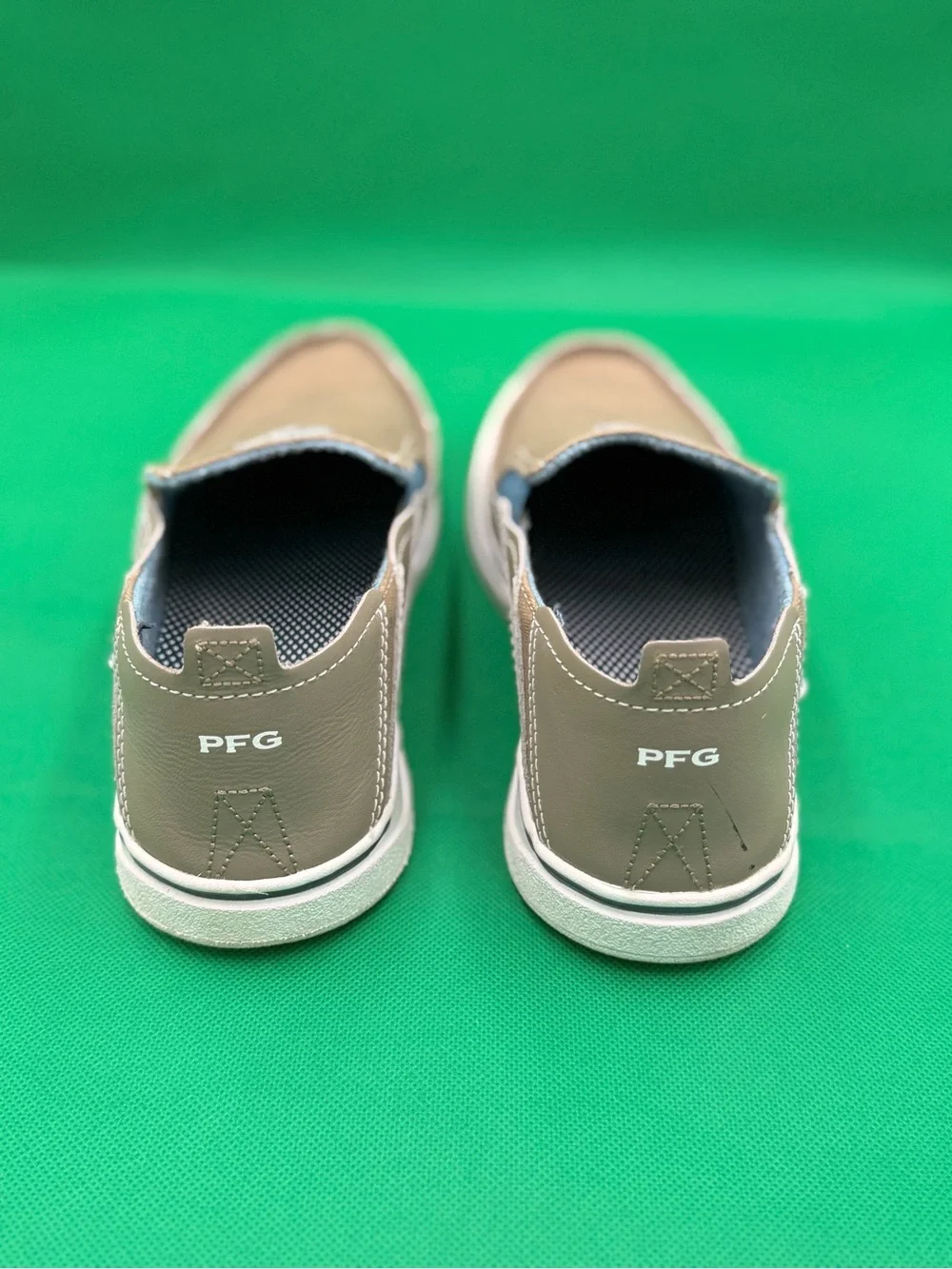 Columbia PFG Men's Tan and Olive Slip-On Loafers
